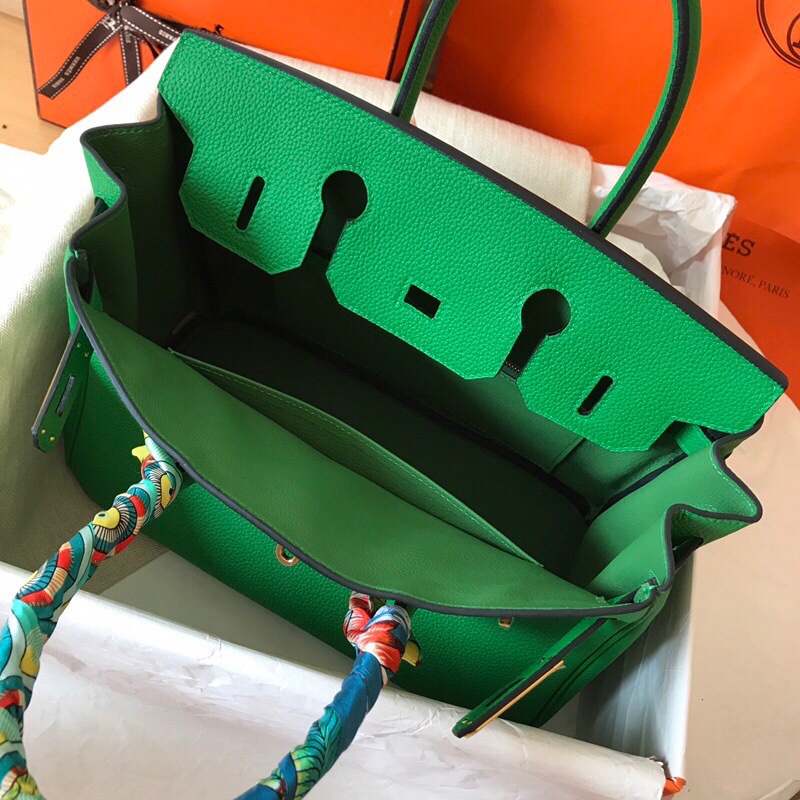 Hermes Birkin 30CM Togo Leather Handbag Green